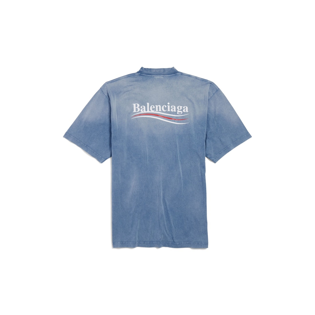 MEN'S POLITICAL CAMPAIGN T-SHIRT MEDIUM FIT IN FADED BLUE/WHITE/RED