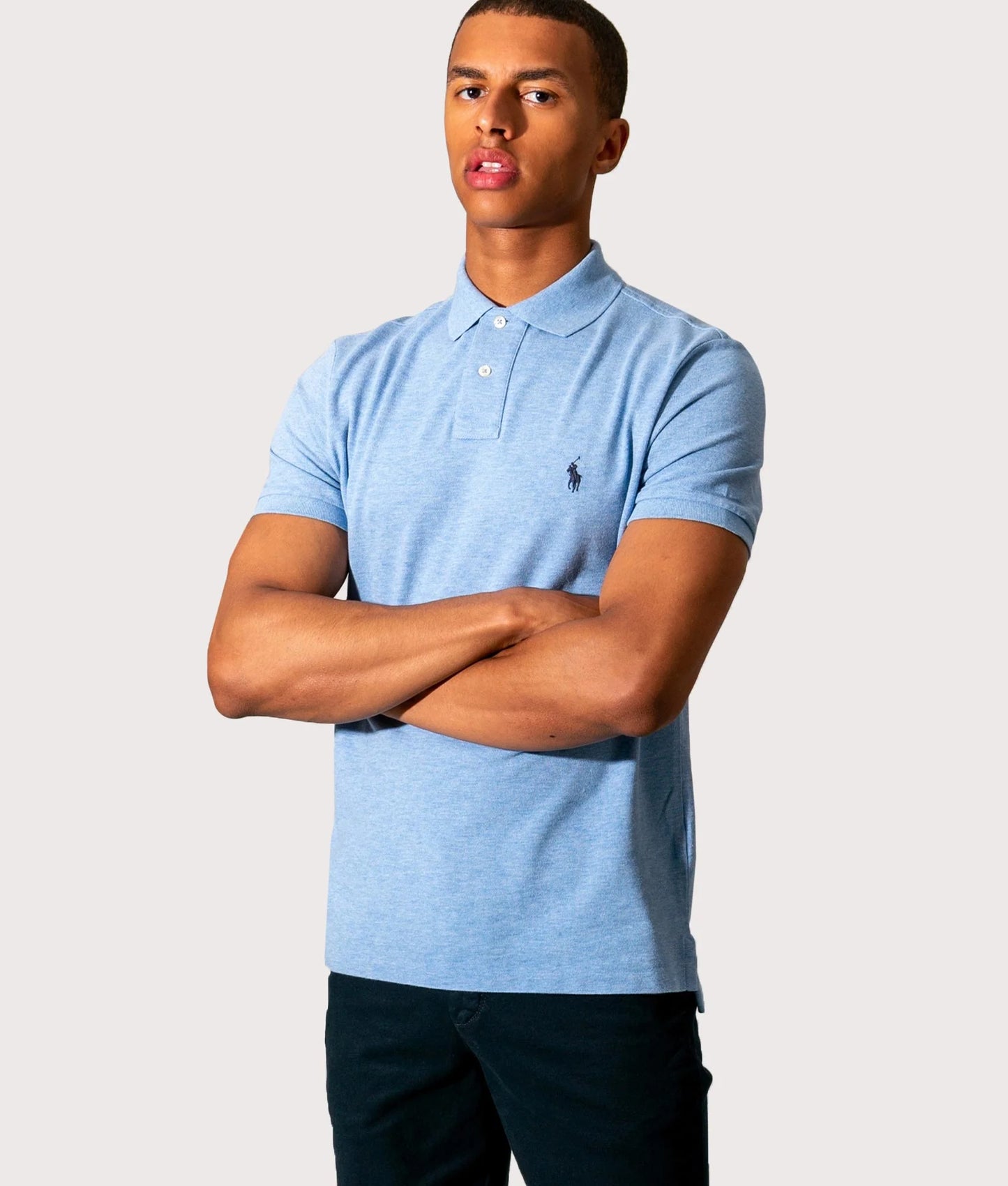 Custom Slim Fit Mesh Polo Shirt