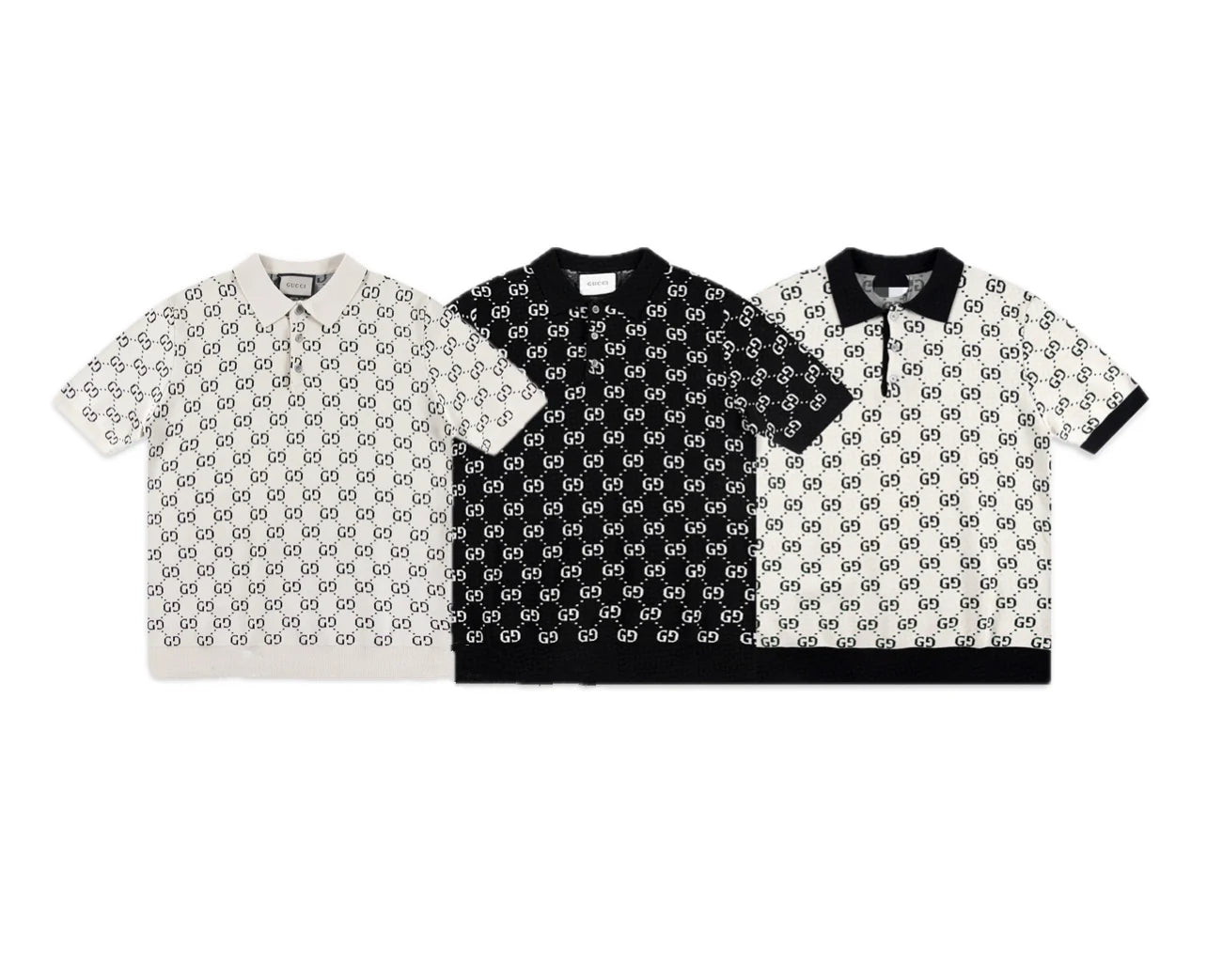 250408 New high-quality jacquard fabric knitted POLO shirt