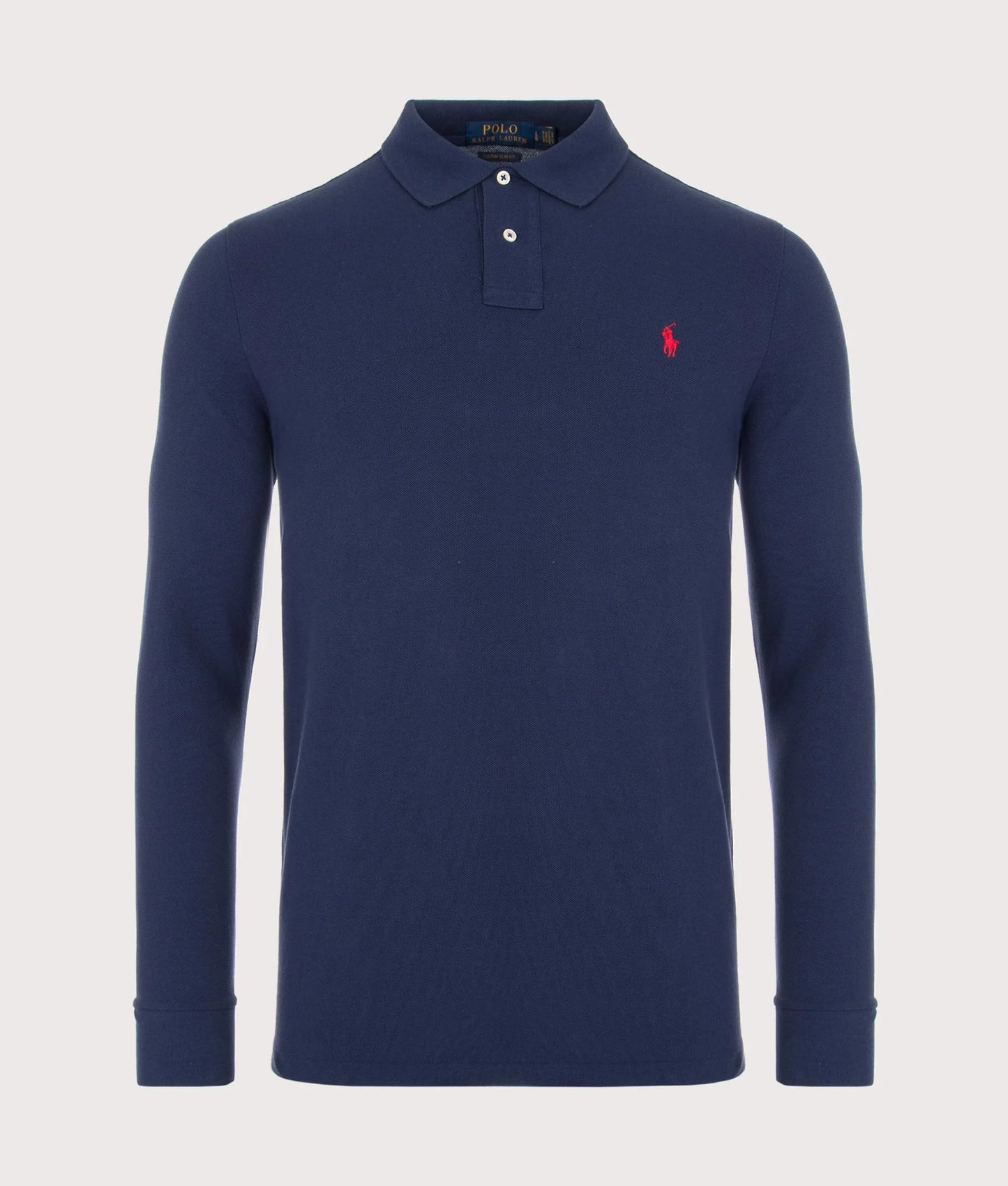 Custom Slim Fit Long Sleeve Polo Shirt