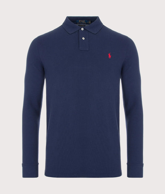 Custom Slim Fit Long Sleeve Polo Shirt