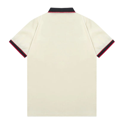 250408 New high-quality letter webbing with a color-matched collar POLO