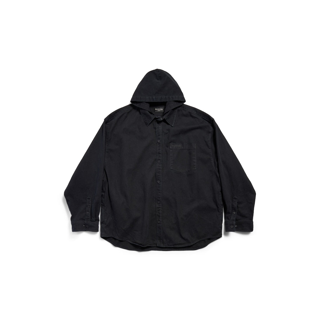 MEN'S SHIRT PARKA IN BLACK
