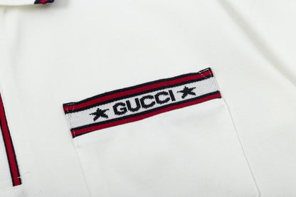 250408 New high-quality letter webbing with a color-matched collar POLO