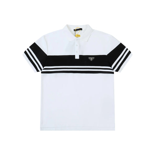 260415 New high-quality gradient collar polo shirt