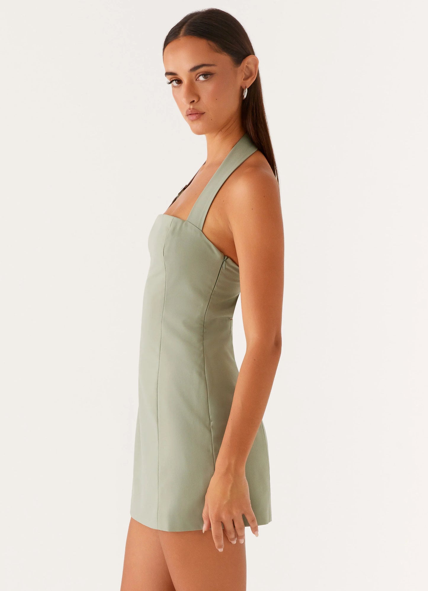 Bianca Halter Dress - Sage
