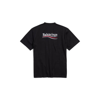 MEN'S POLITICAL CAMPAIGN T-SHIRT LARGE FIT IN BLACK