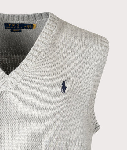 Sleeveless V-Neck Knitted Vest