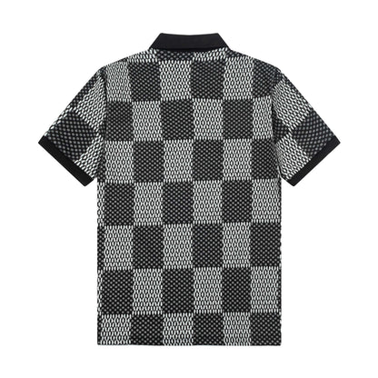 250305 High-end series of high quality checkered POLO shirt