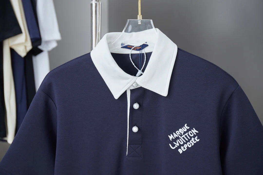 250819 New high-quality embroidered lapel POLO