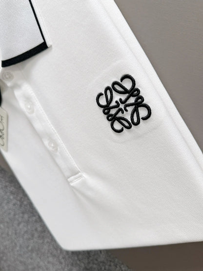 260511 New high-quality embroidered neckline jacquard patchwork design Polo shirt