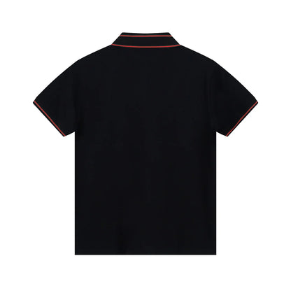 250313 New simple color matching lapel POLO