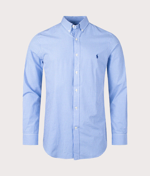 Slim Fit Gingham Stretch Poplin Shirt