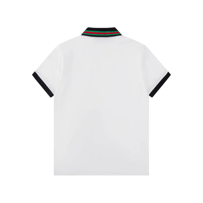 250218 New high quality navy collar polo shirt