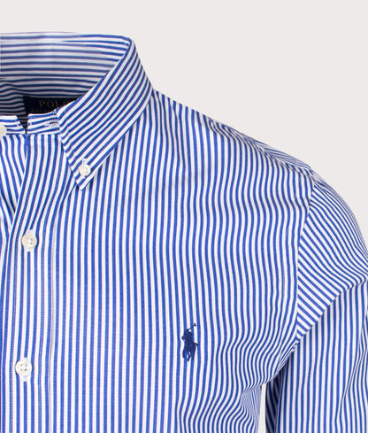Slim Fit Striped Stretch Poplin Shirt