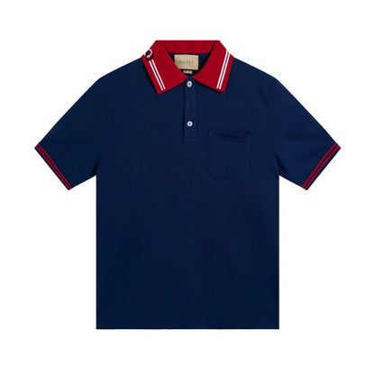 250313 New high quality preppy color polo lapel