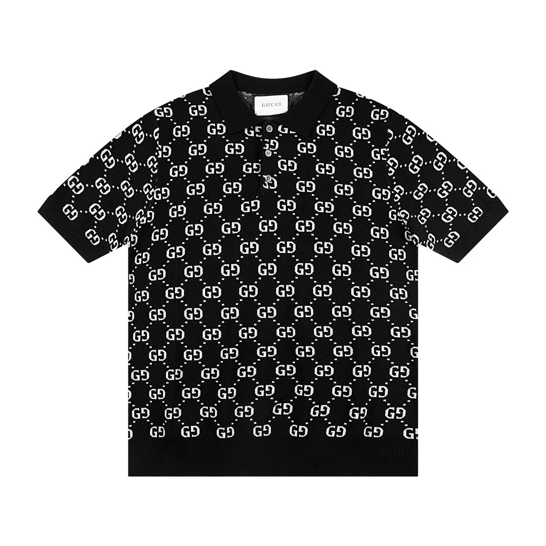 250408 New high-quality jacquard fabric knitted POLO shirt