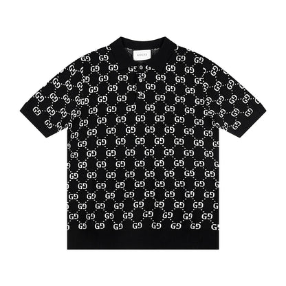 250408 New high-quality jacquard fabric knitted POLO shirt