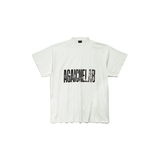 MEN'S AGAICNELAB T-SHIRT OVERSIZED FIT IN WHITE