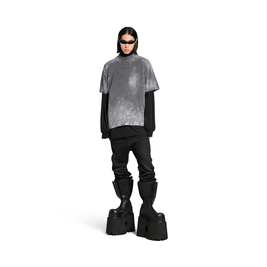 MEN'S BALENCIAGA BACK T-SHIRT MEDIUM FIT IN GREY