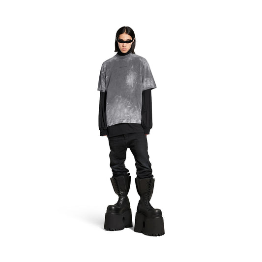 MEN'S BALENCIAGA BACK T-SHIRT MEDIUM FIT IN GREY
