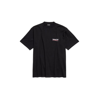 MEN'S POLITICAL CAMPAIGN T-SHIRT LARGE FIT IN BLACK
