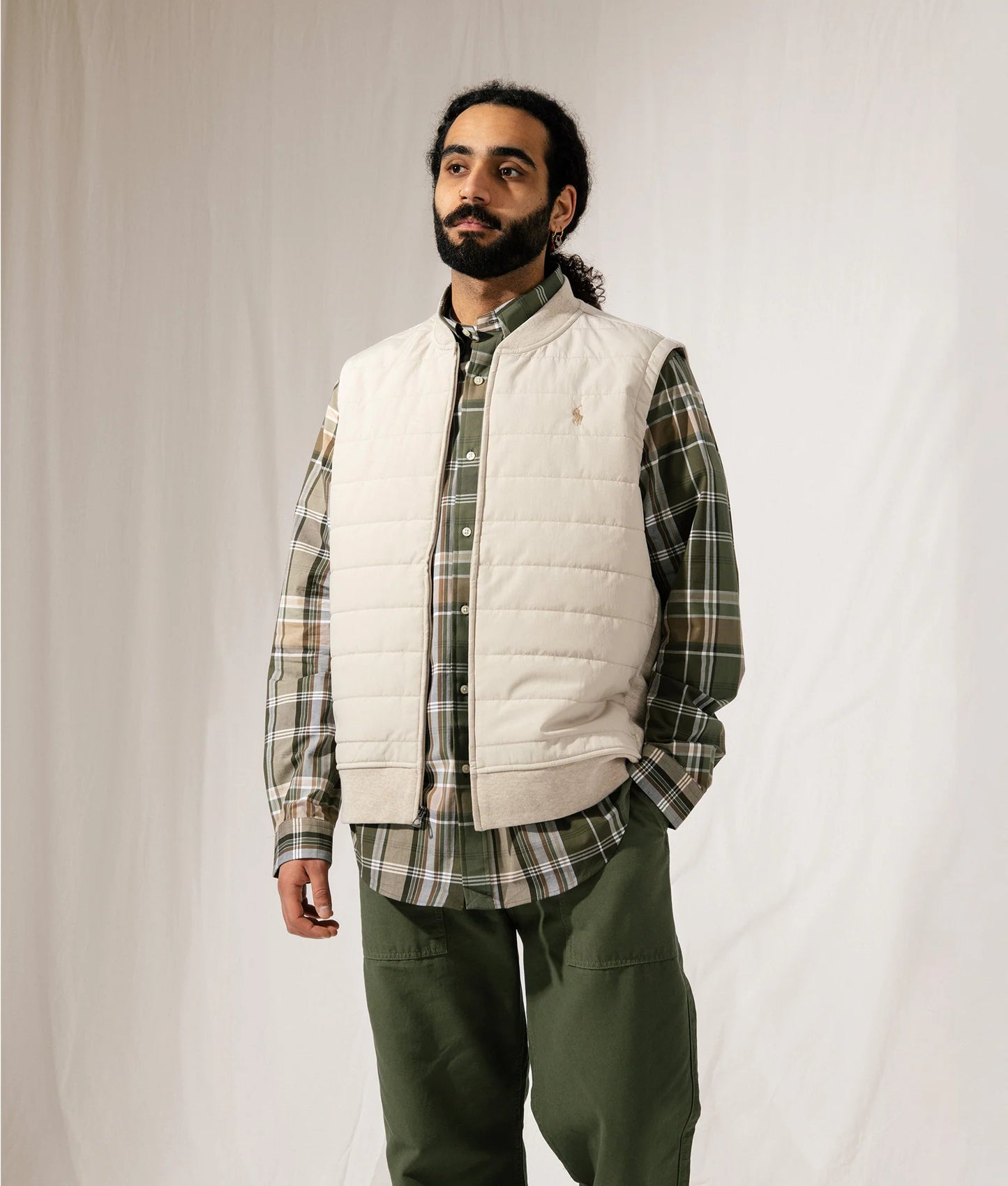 Custom Fit Plaid Stretch Poplin Shirt