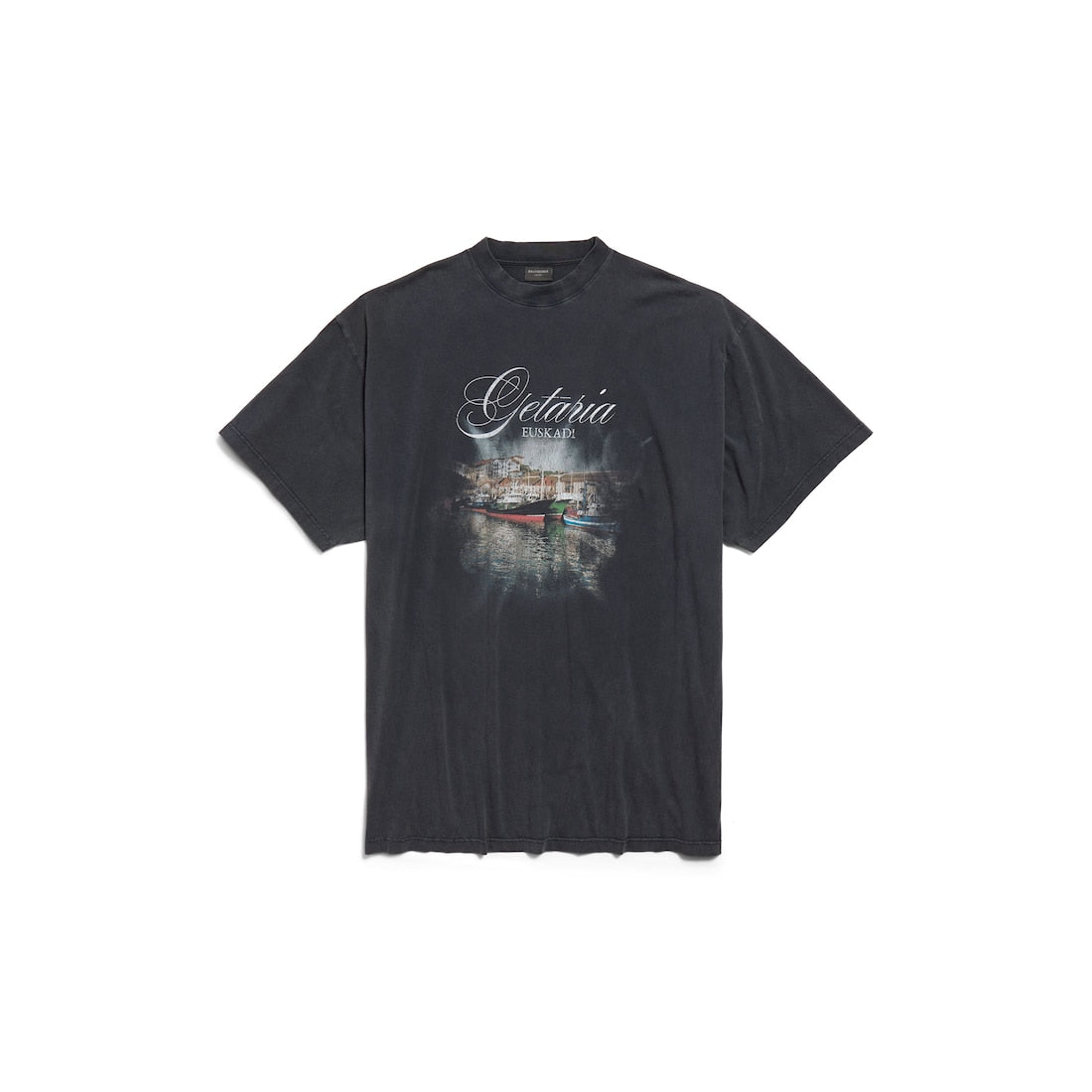 MEN'S GETARIA T-SHIRT OVERSIZED IN BLACK FADED