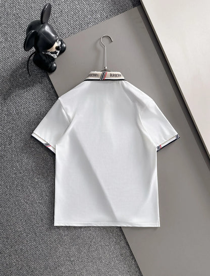 260511 New high-quality embroidered neckline jacquard patchwork design Polo shirt