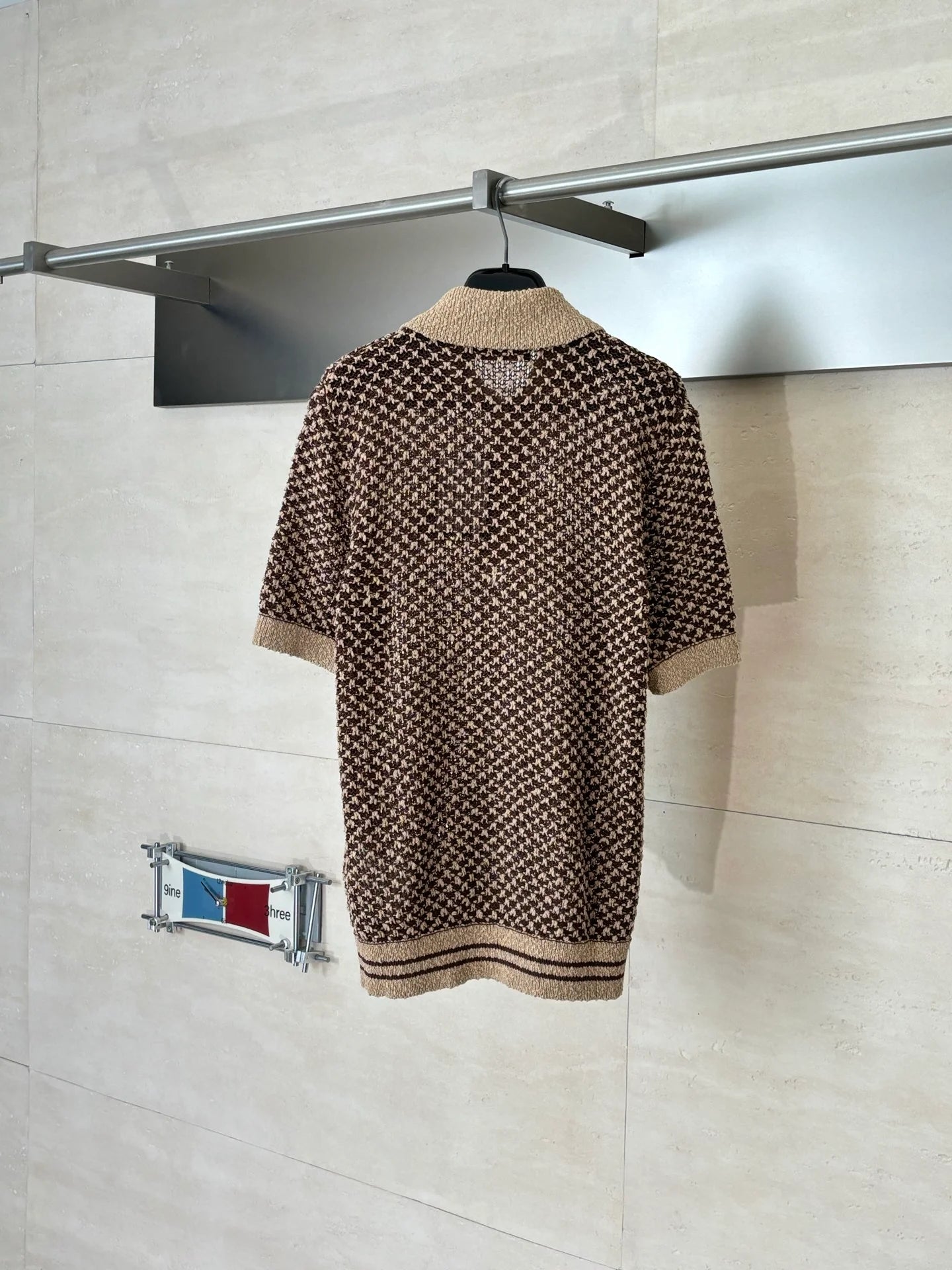 260120 New high-quality mesh thick-needle knitted short-sleeved Polo shirt