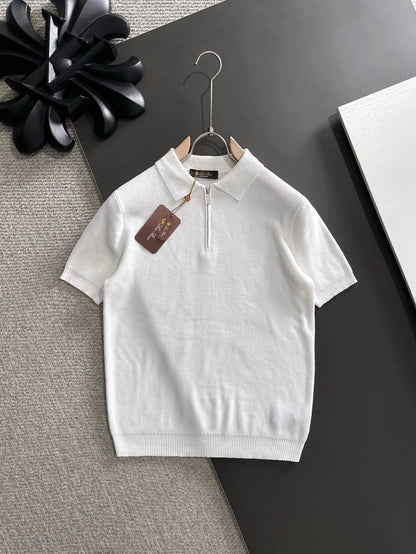 260511 New high-quality combed cotton yarn knitted polo shirt