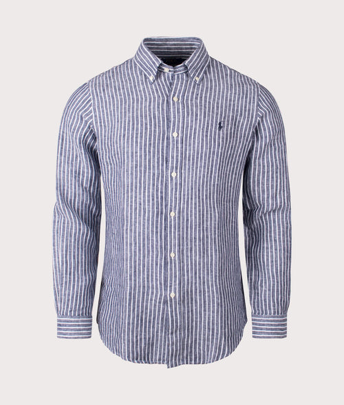 Custom Fit Striped Linen Shirt
