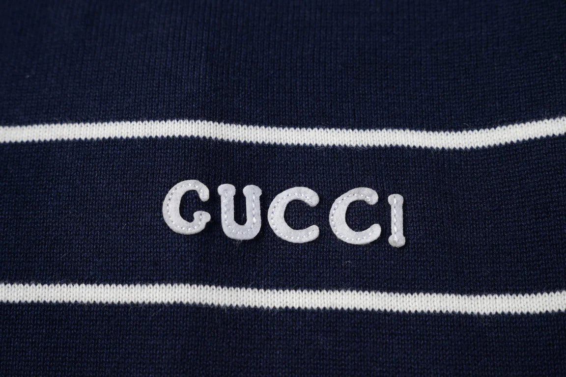 250908 New high-quality soft jacquard striped knitted POLO