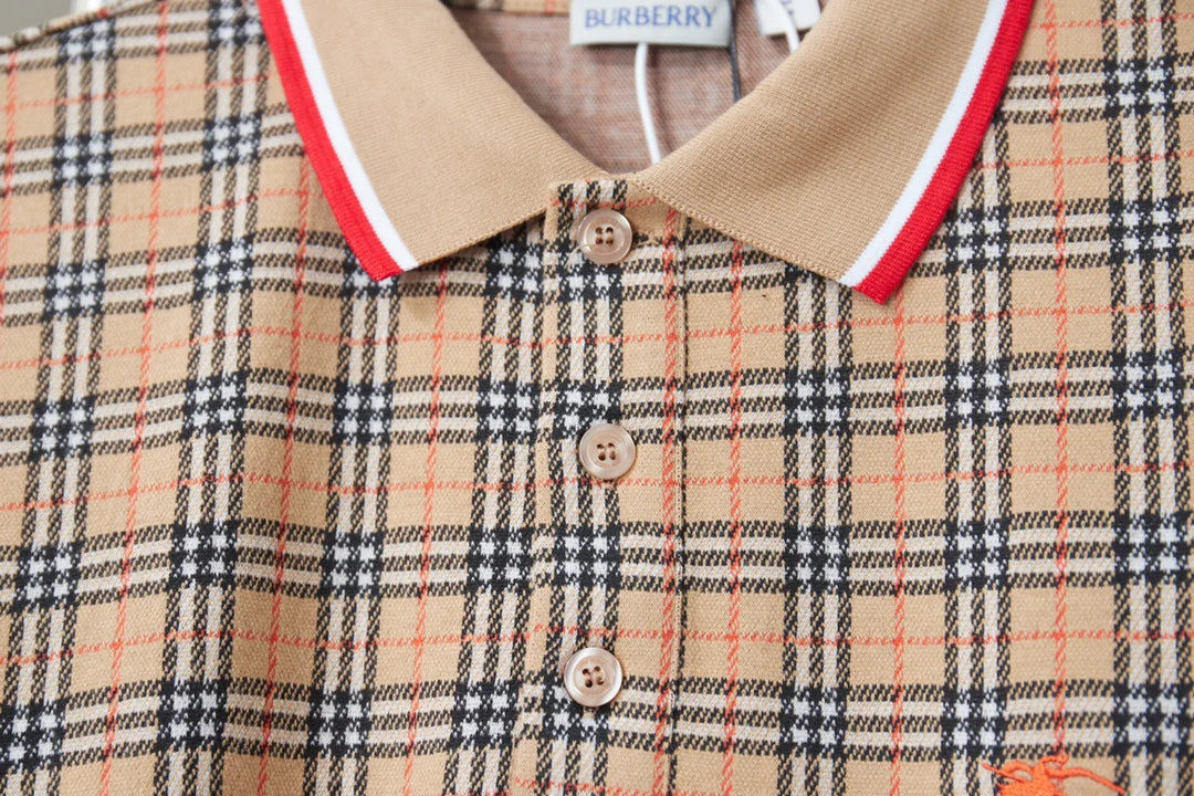260506 New high-quality custom checked fabric polo