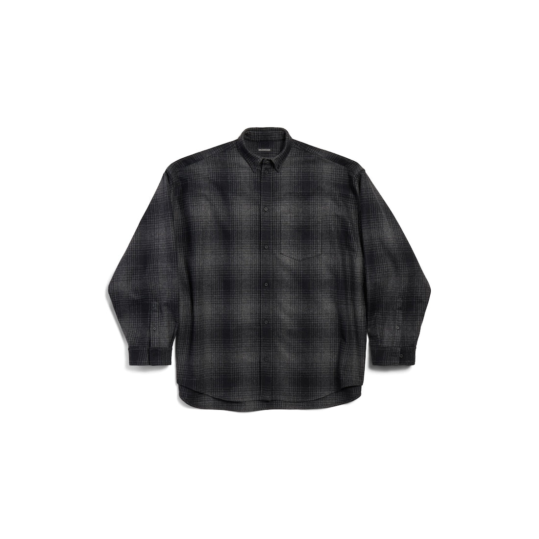 MEN'S BALENCIAGA OVERSIZED SHIRT IN GREY/BLACK
