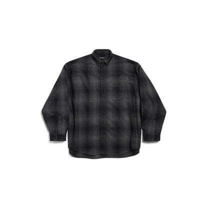MEN'S BALENCIAGA OVERSIZED SHIRT IN GREY/BLACK