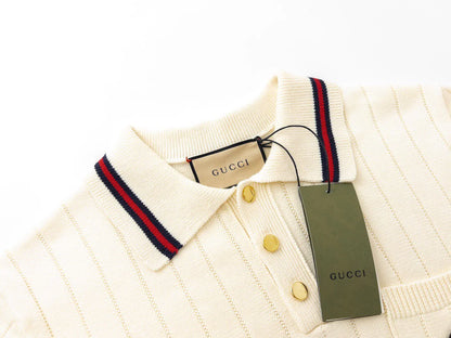 250318 New high quality pocket striped knit POLO