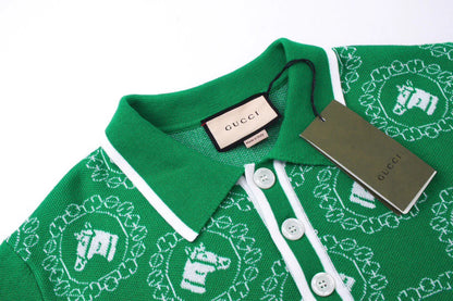 250313 New high quality pony print lapel polo