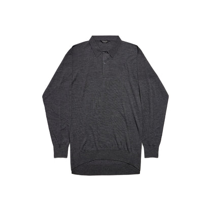 MEN'S POLO KNIT IN ANTHRACITE
