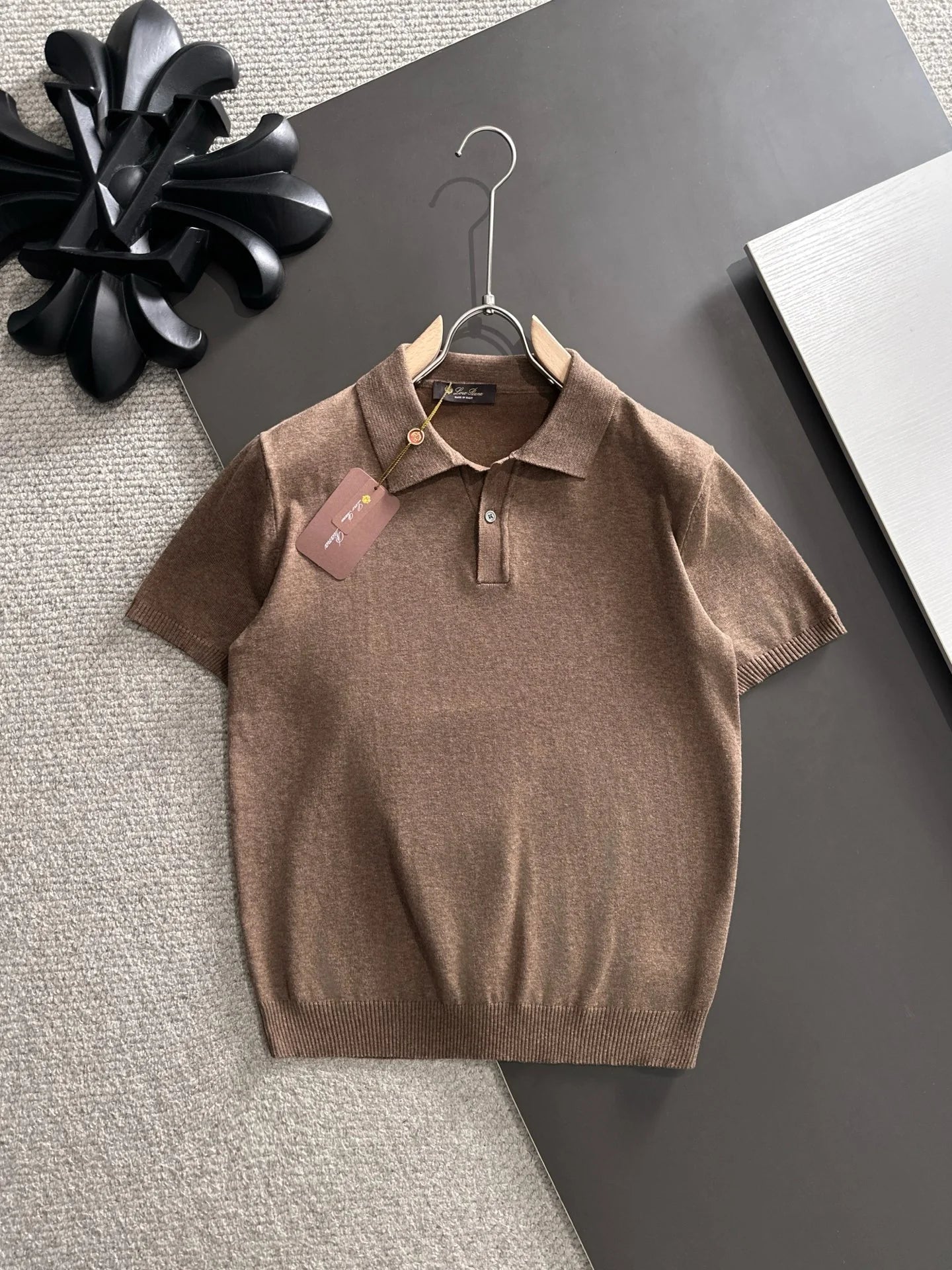 260511 New high-quality combed cotton yarn knitted polo shirt