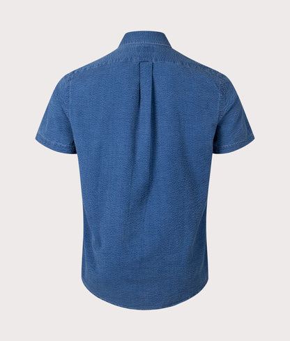 Custom Fit Short Sleeve Seersucker Shirt