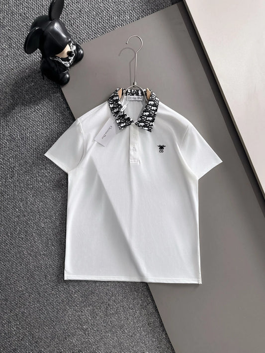260511 New high-quality embroidered neckline jacquard patchwork design Polo shirt