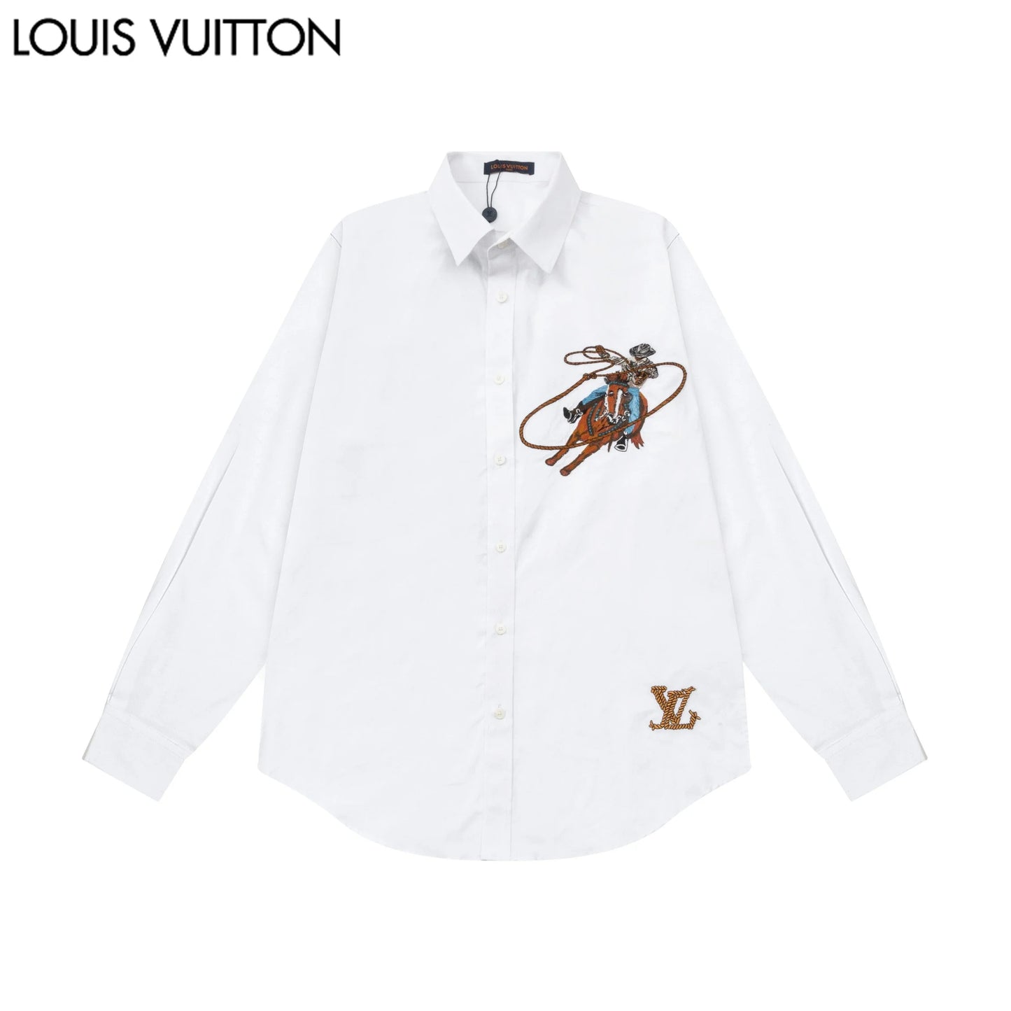0818 New autumn and winter heavy craft embroidered loose version long sleeve shirt