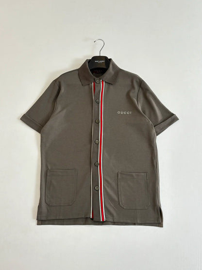 260428 New high-quality cotton striped contrast woven tie letter POLO set