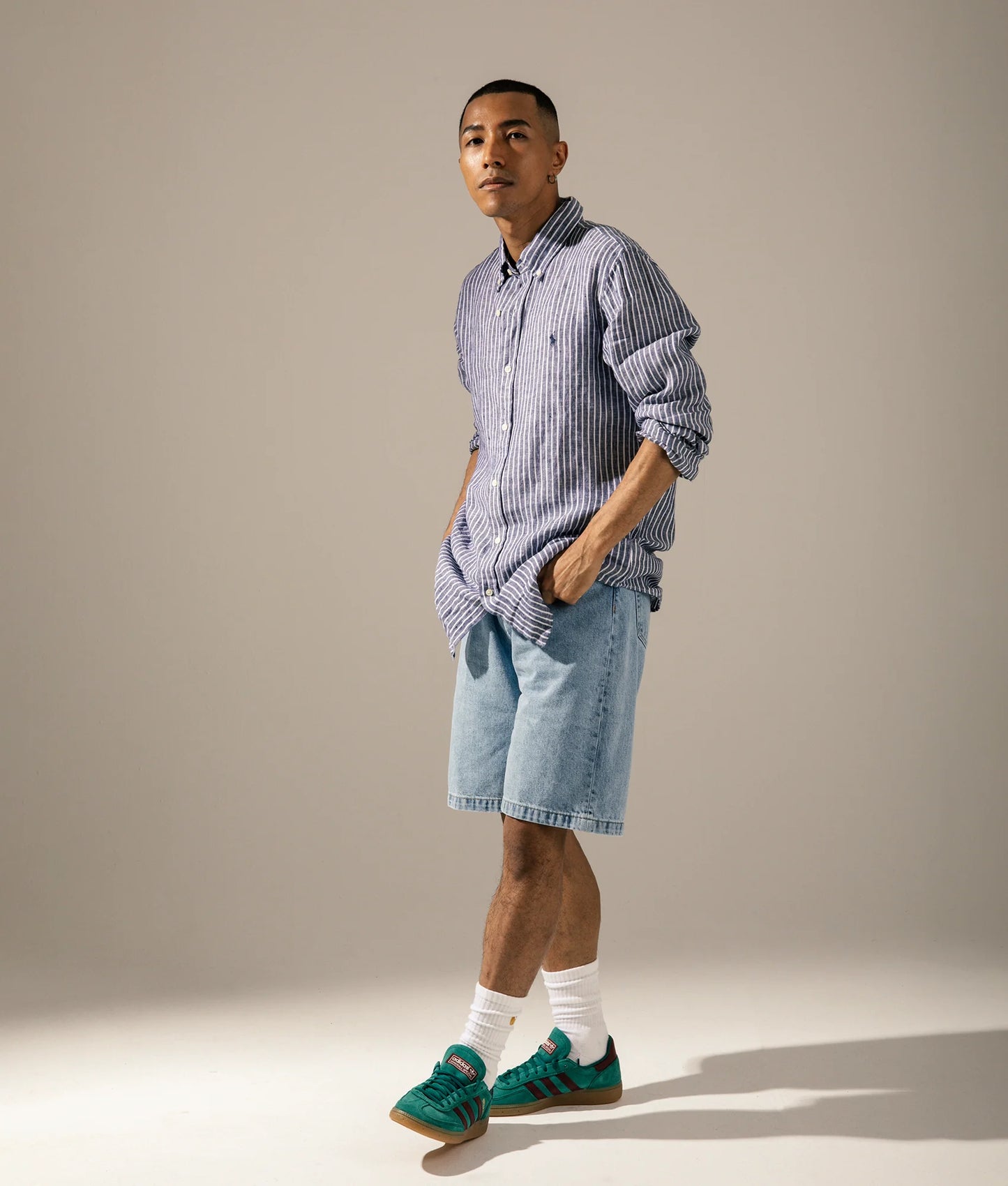 Custom Fit Striped Linen Shirt