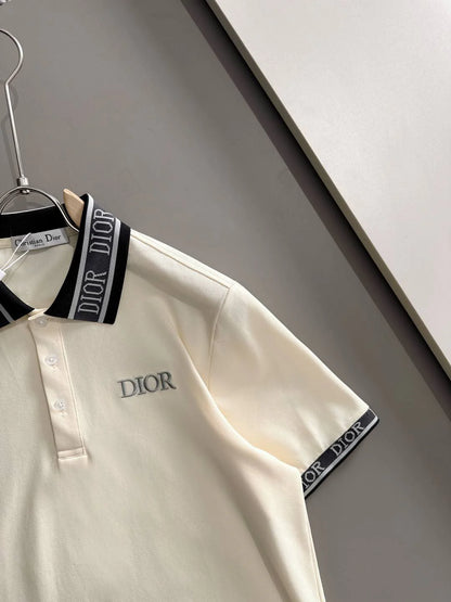 260511 New high-quality embroidered neckline jacquard patchwork design Polo shirt