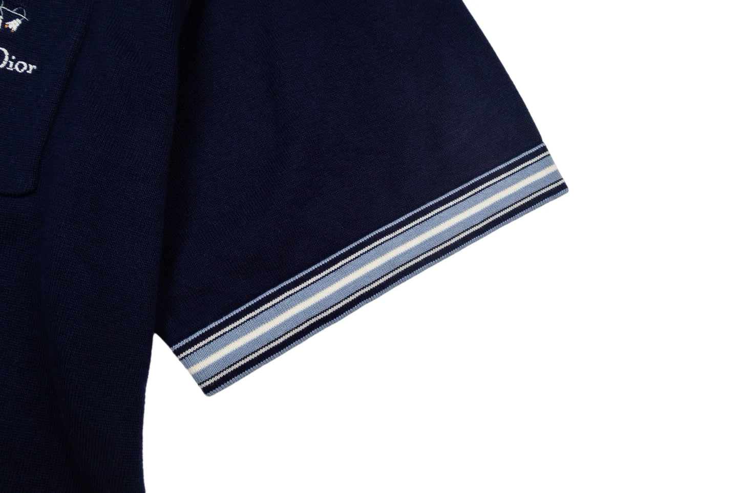 260323 New top-quality, flawlessly crafted bellflower embroidery wool-polyester POLO