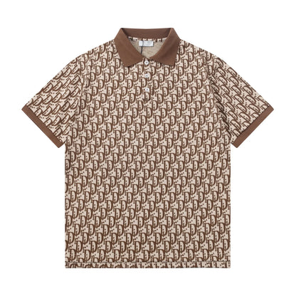 250604 The new high-quality full-body jacquard letter POLO