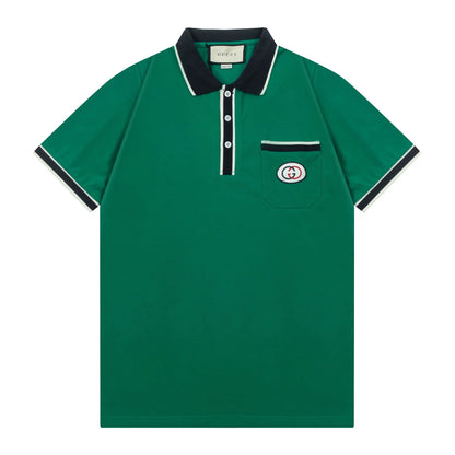 250408 New high-quality letter webbing with a color-matched collar POLO