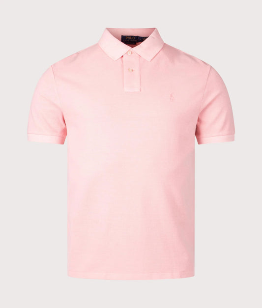 Custom Slim Fit Mineral-Dyed Mesh Polo Shirt